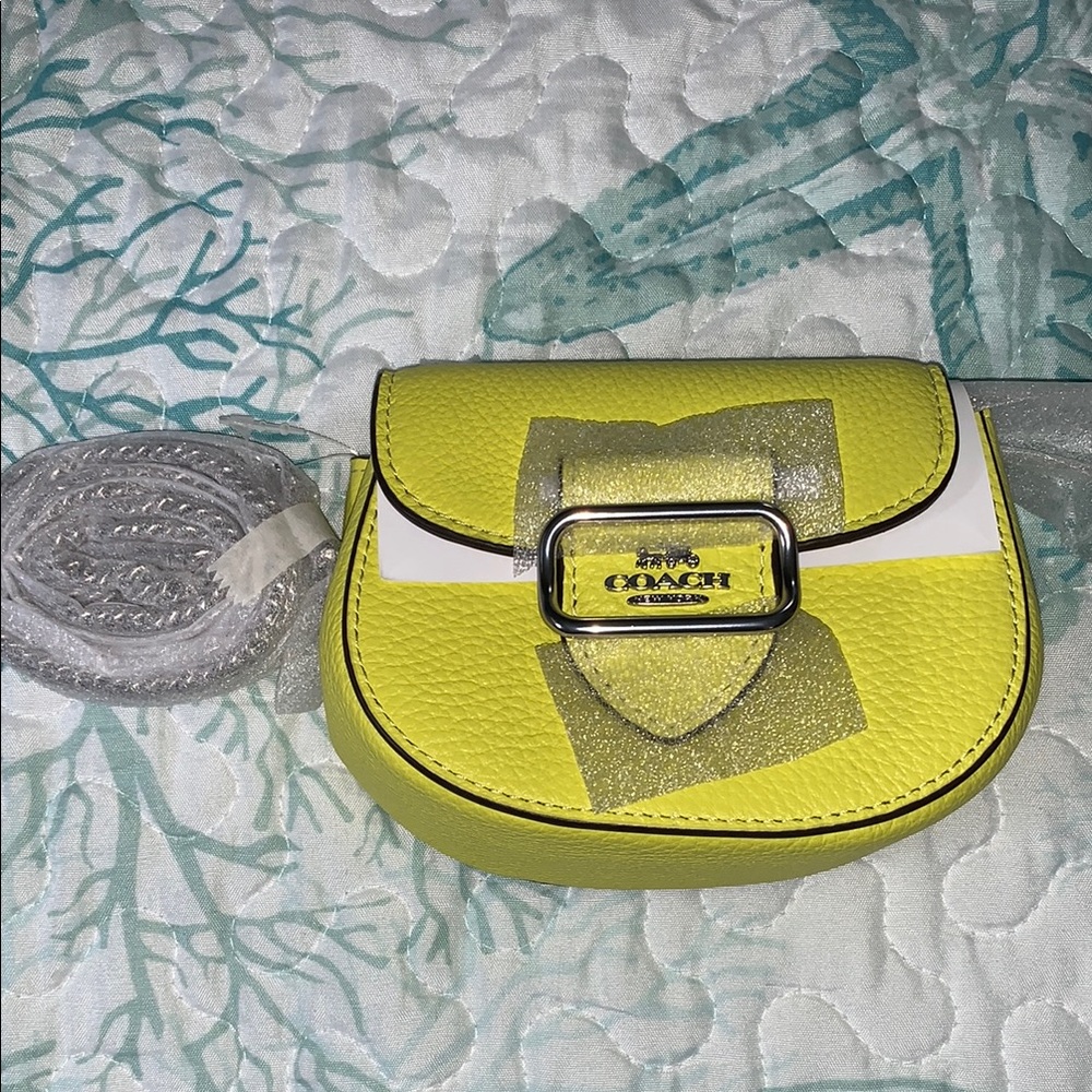 Coach Yellow Mini Bag with Gold Hardware